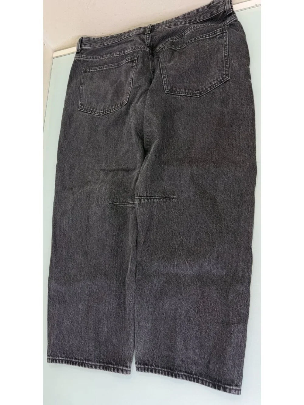 Madewell The Darted Barrel Leg Jeans Women's 31 Button Fly Black Denim High Rise - Picture 2 of 10